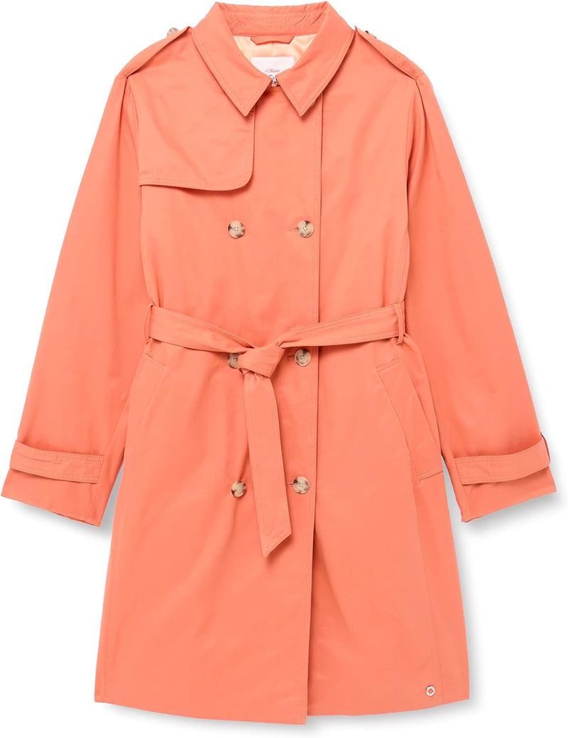 s.Oliver Damen Trenchcoat 32 Orange, 32 Orange