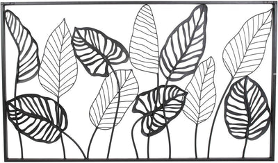 Metall-Bild "Blätter", 99x56 cm, Wandbild, Wandschmuck, Wandobjekt, Deko-Landschaft