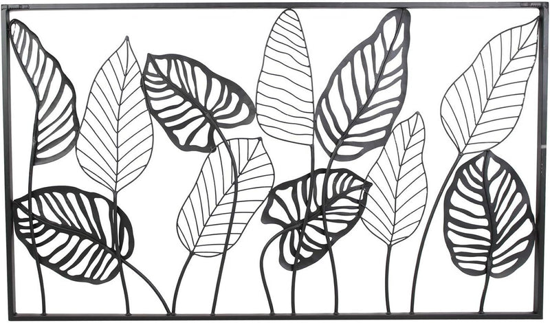 Metall-Bild "Blätter", 99x56 cm, Wandbild, Wandschmuck, Wandobjekt, Deko-Landschaft