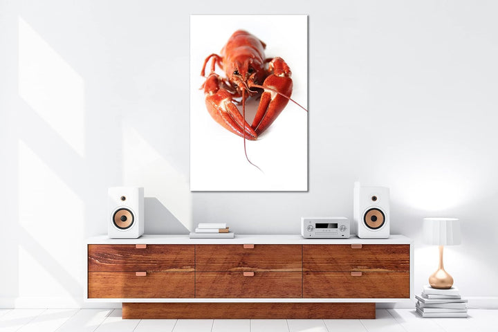 deyoli schwedische rote Krebse im Format: 80x60 als Leinwandbild, Motiv fertig gerahmt auf Echtholzr