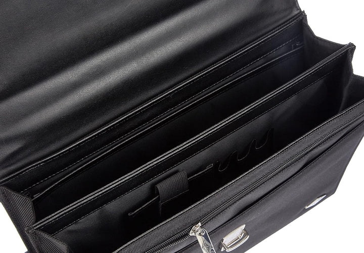 Wedo 585201 Aktentasche Elegance (mit Schultergurt abschliessbares Metallschloss) schwarz