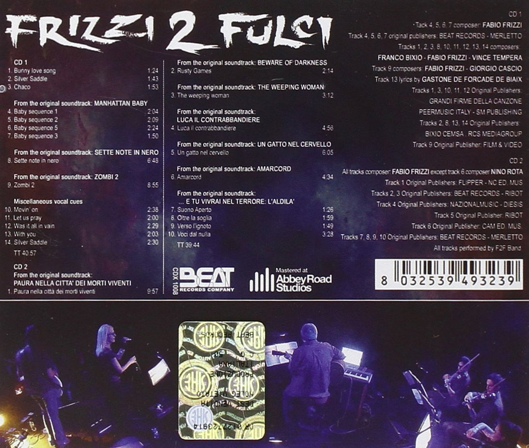 Fabio Frizzi - Frizzi 2 Fulci - Live At Union Chap, Audio-CD