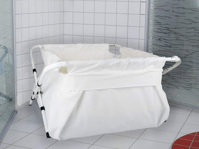 Bibabad Faltbare Babybadewanne - Rutschfeste, tragbare Badewanne für Dusche mit Rahmen - Geeignet fü
