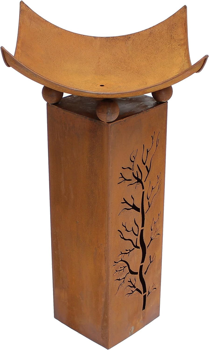 Säule Feuerschale, 2-teilig, Dekosäule, Pflanzsäule