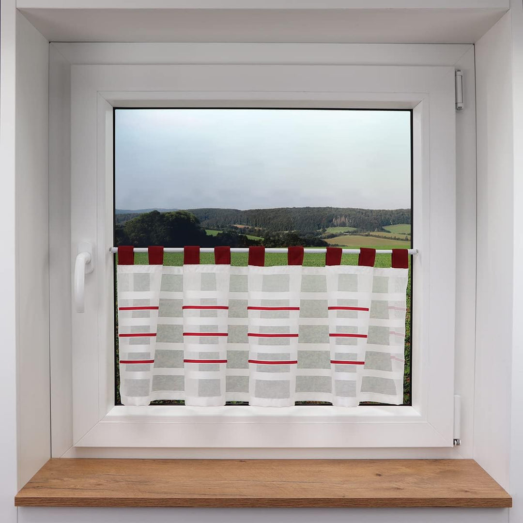 Interdeco Klemmstange (1 Stück), Klemmfix Scheibenstange mit Gummistopfen Weiss in 8/6 mm Ø, Flexo,