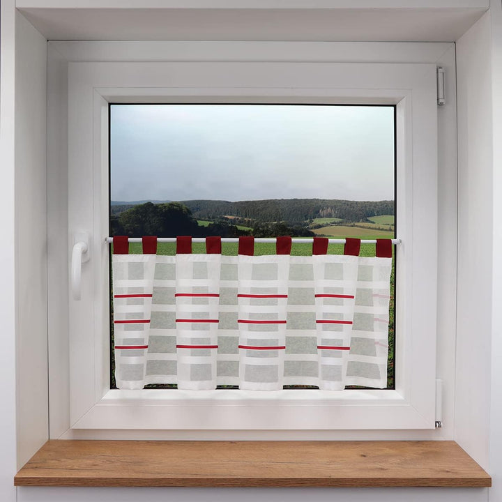 Interdeco Klemmstange (1 Stück), Klemmfix Scheibenstange mit Gummistopfen Weiss in 8/6 mm Ø, Flexo,