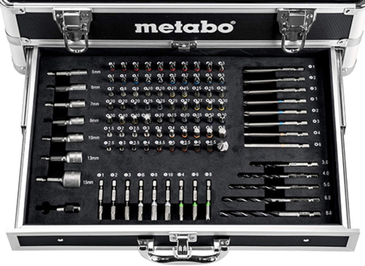 Metabo Akku-Schlagbohrschrauber 18V 2.0Ah Li-Ion inkl. 2. Akku, inkl. Koffer, inkl. Zubehör Size Far