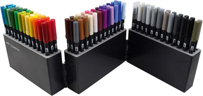 Tombow ABT-108C ABT Dual Brush Pen Stiftebox mit 107 Farben + Blender Pen, mehrfarbig & PB-AQUA Aqua