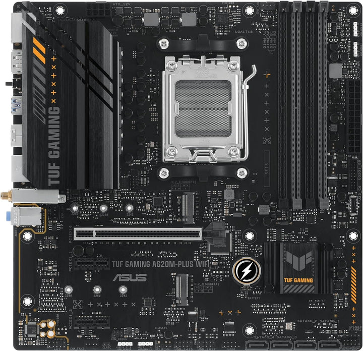 ASUS TUF GAMING A620M-PLUS WIFI Mainboard Sockel AMD A620 (Ryzen 7000, micro-ATX, DDR5 Speicher, PCI