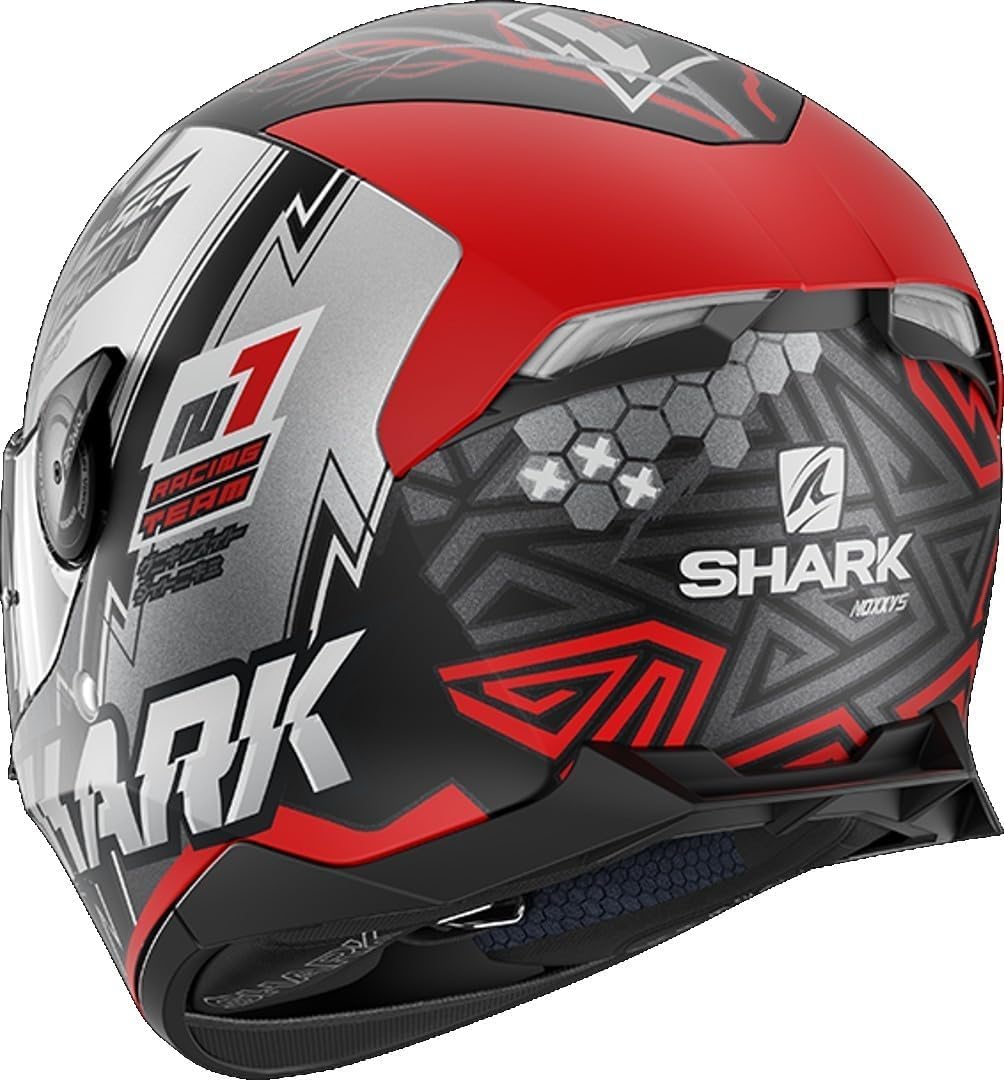 SHARK Herren NC Motorrad Helm, Schwarz/Weiss/Rot, XS XS Schwarz/Weiss/Rot, XS Schwarz/Weiss/Rot