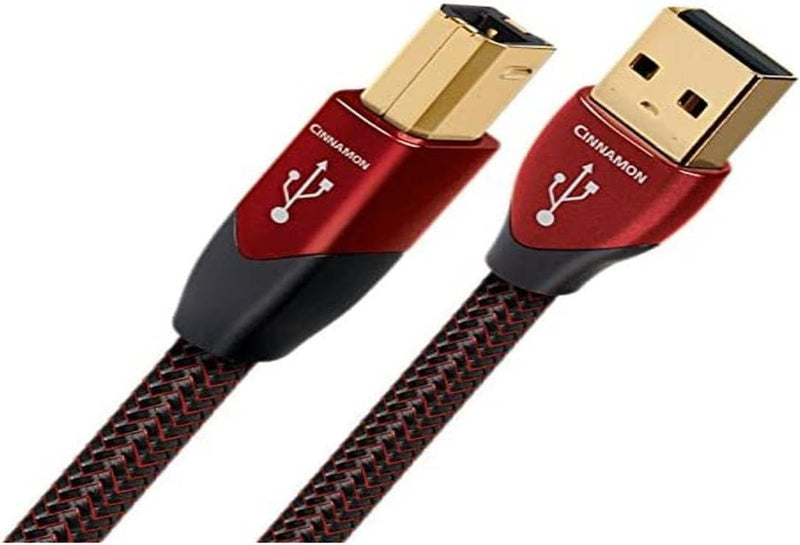 AudioQuest Cinnamon USB-Kabel, A-Stecker auf B-Stecker, schwarz (5 m, USB A, USB B, 2.0, Stecker/Ste