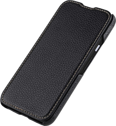 STILGUT Book Case kompatibel mit Google Pixel 4a 4G Hülle aus Leder zum Klappen, Klapphülle, Handyhü