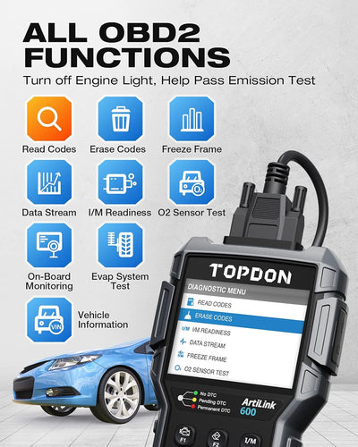 TOPDON OBD2 diagnosegerät mit Reset von Öl, BMS, SAS, diagnosegerät Auto für alle Fahrzeuge für ABS