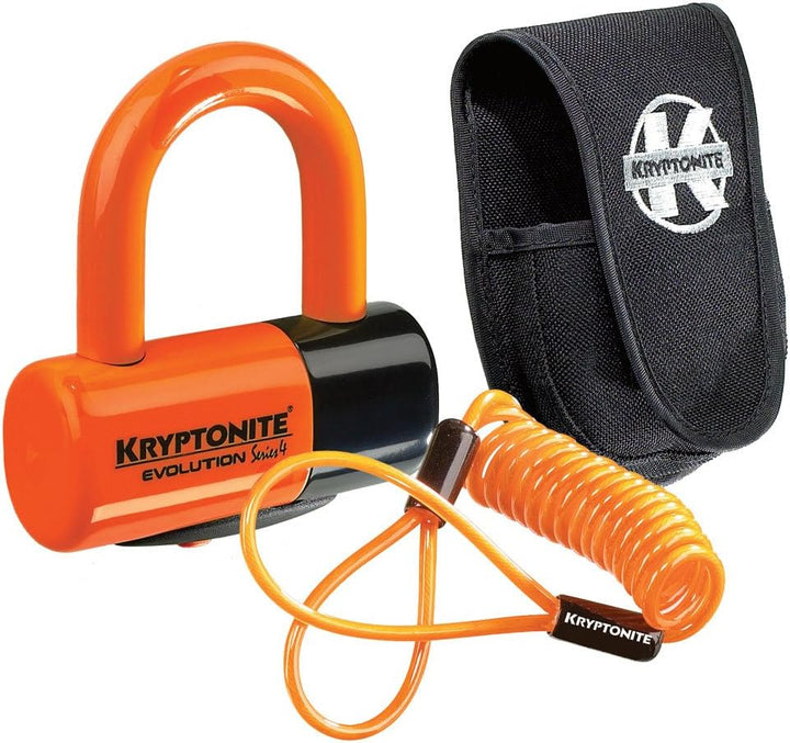 Kryptonite 3500363 Motorradschloss, Orange, 14 Millimeter Single, Single