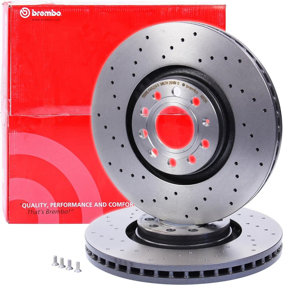 BREMBO Coated Disc Line Bremsenset Vorderachse inkl. Gelochte Sport-Bremsscheiben Vorne Ø 320 mm Bel