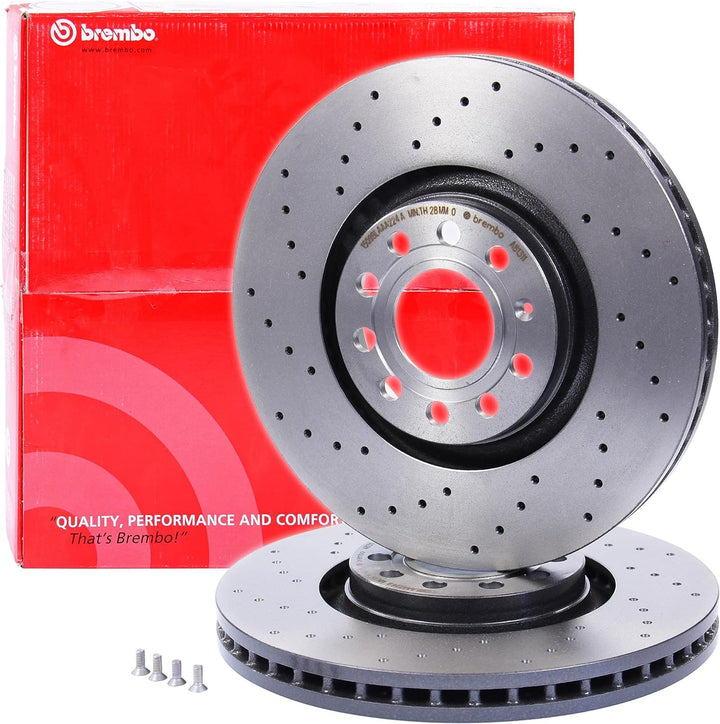 BREMBO Coated Disc Line Bremsenset Vorderachse inkl. Gelochte Sport-Bremsscheiben Vorne Ø 320 mm Bel