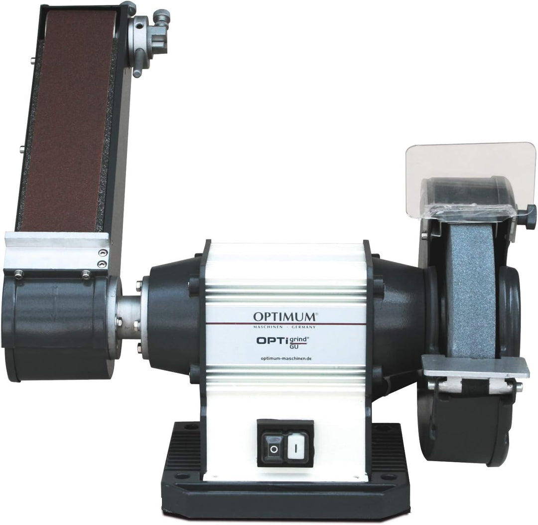 Optimum Universalschleifmaschine OPTIgrind GU 20S (wartungsfreier Motor, mit Schleifband und Schleif