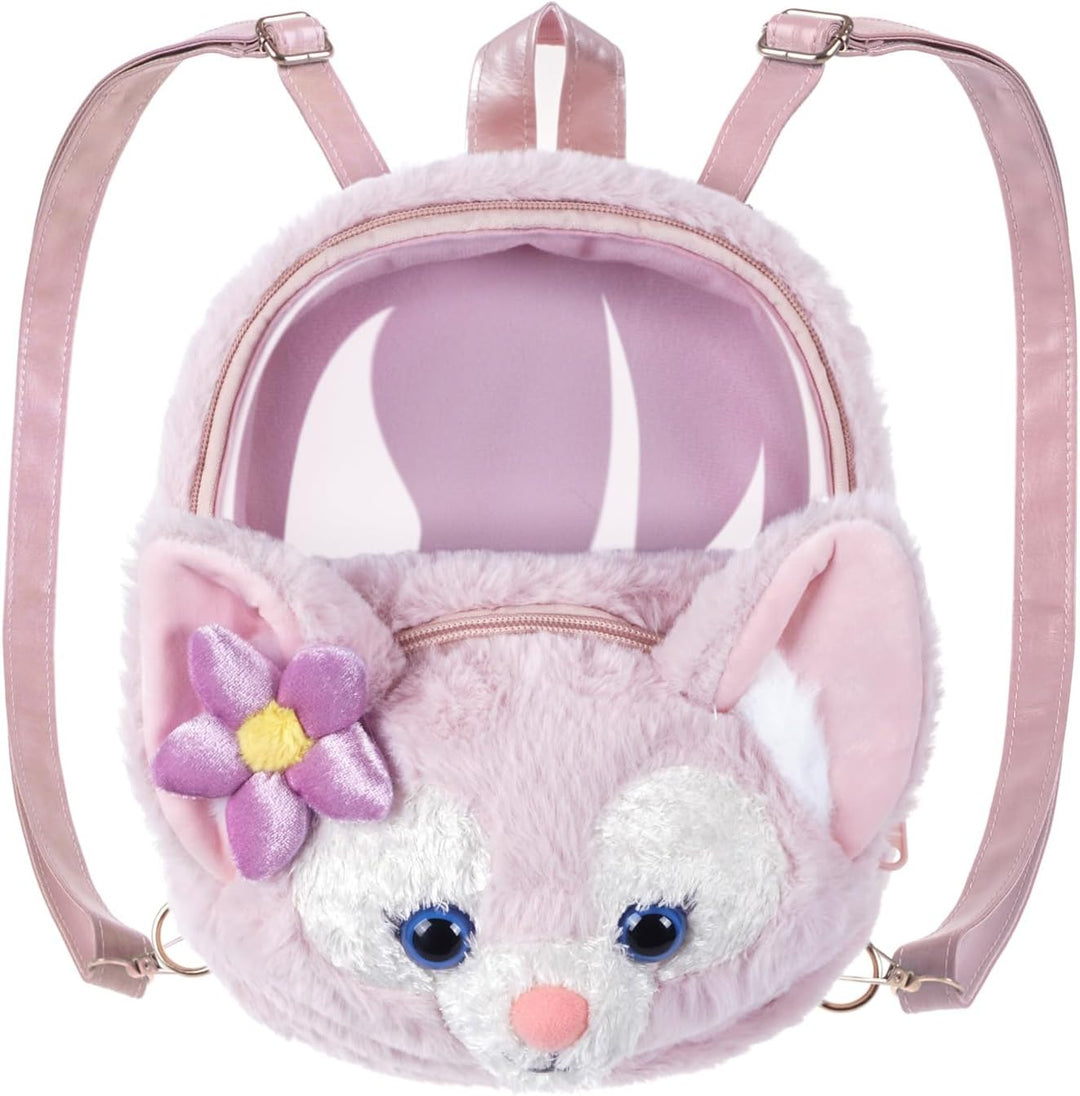 CoolChange Plüsch Ita bag Mini Rucksack mit transparentem Sichtfenster im LinaBell Design | 20x25cm