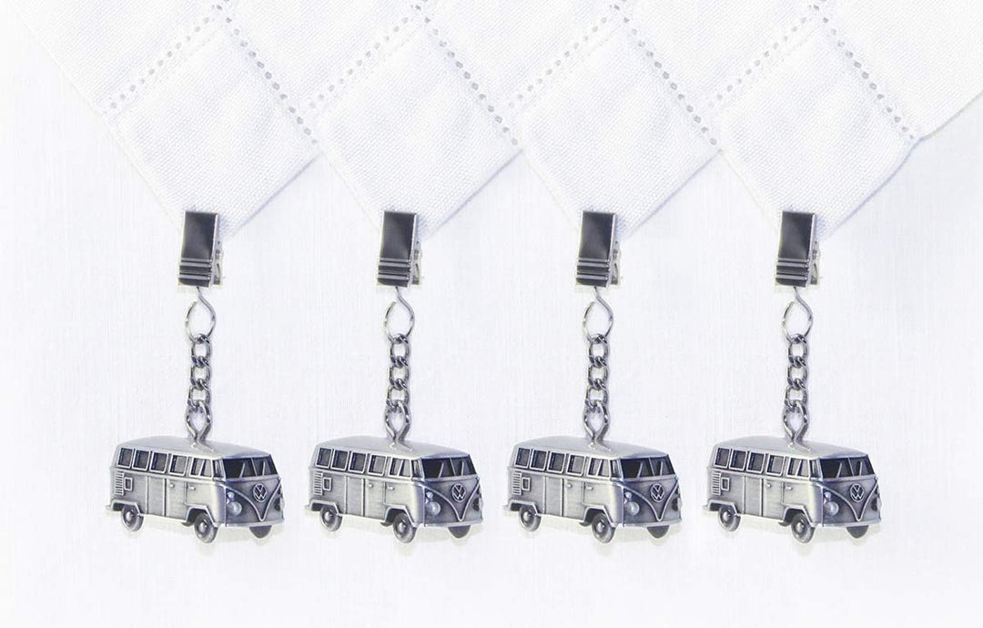 BRISA VW Collection - Volkswagen 3D Tisch-Decken-Gewichte mit Klammern im T1 Bulli Bus Design (4ER S