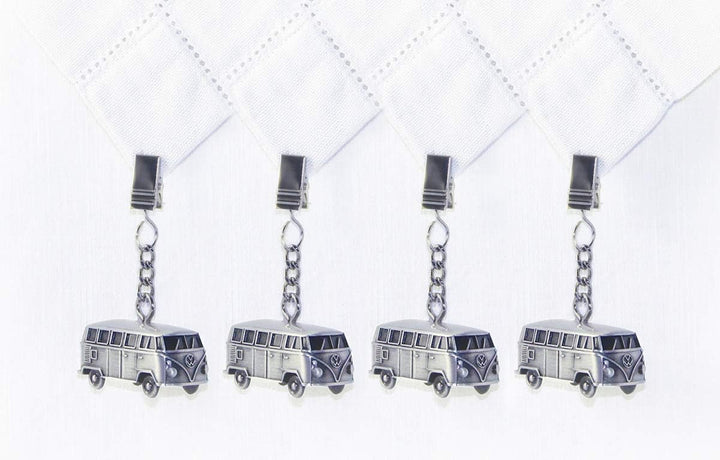 BRISA VW Collection - Volkswagen 3D Tisch-Decken-Gewichte mit Klammern im T1 Bulli Bus Design (4ER S