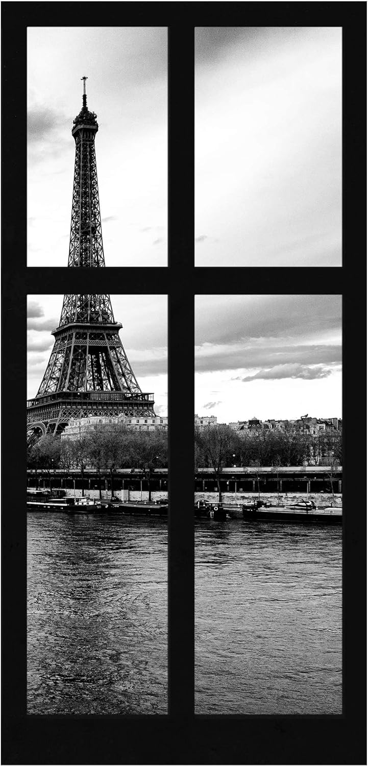 Bilderwelten Raumteiler Fenster Eiffelturm Seine Paris 250x120cm ohne Halterung 250 x 120cm ohne Hal