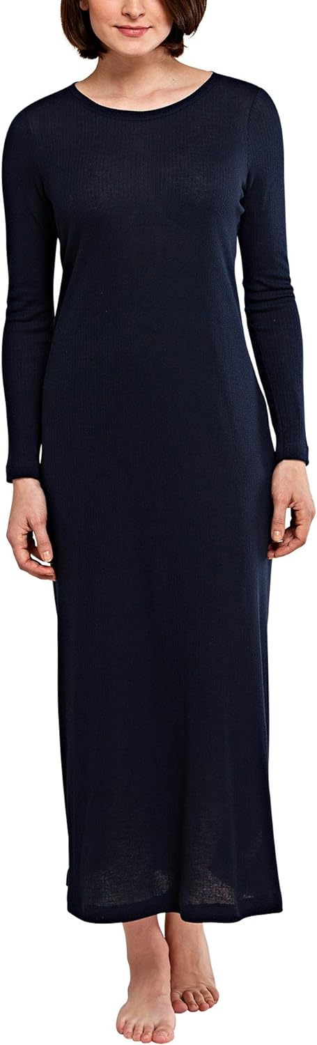 Schiesser, Selected Premium, Damen Schlafanzug, Sleepshirt Nachthemd, 1/1 Arm, 130 cm, Feinripp Gemu