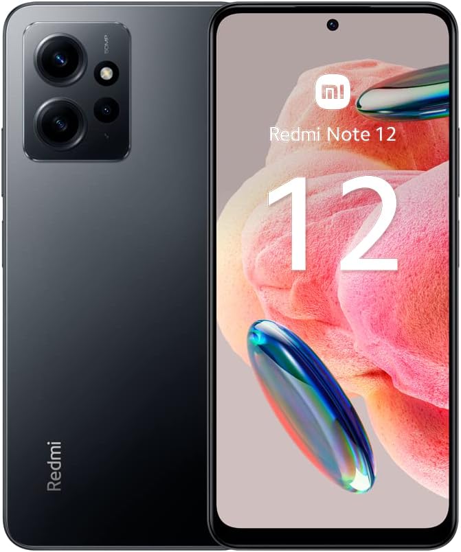 Xiaomi Redmi Note 12, 120 Hz AMOLED-Display, Snapdragon-Prozessor, 33 W, 5000 mAh, Onyx-Grau, 4 GB R