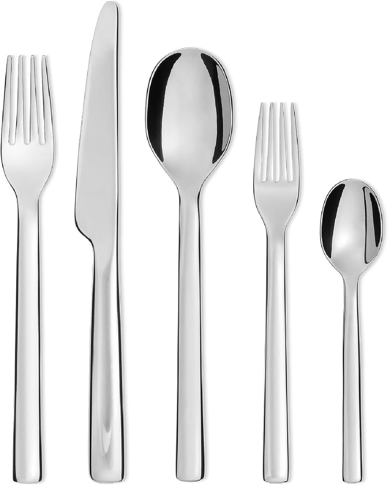 Alessi REB09S5 OVALE Besteckgarnitur 5.TLG. Edelstahl glänzend poliert,Einheiten