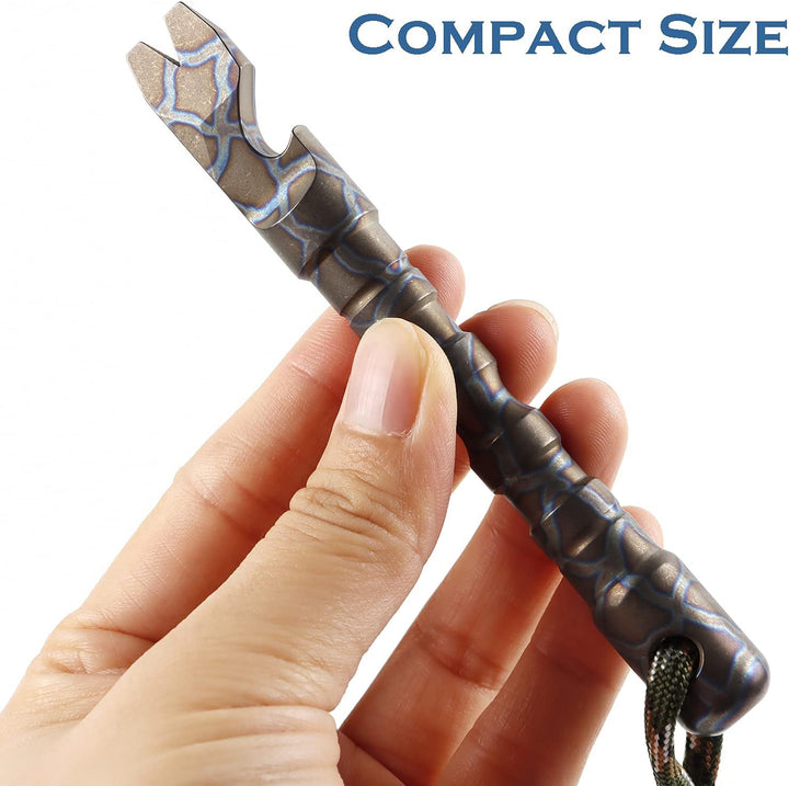 Hamans EDC Stemmeisen aus Titanlegierung, mit Flaschenöffner, Schraubendreher-Funktion, Multiwerkzeu