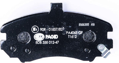 HELLA PAGID 8DB 355 012-471 Bremsbelagsatz - T1612 - Dicke/Stärke: 17mm - Bremssystem: Mando - mit a