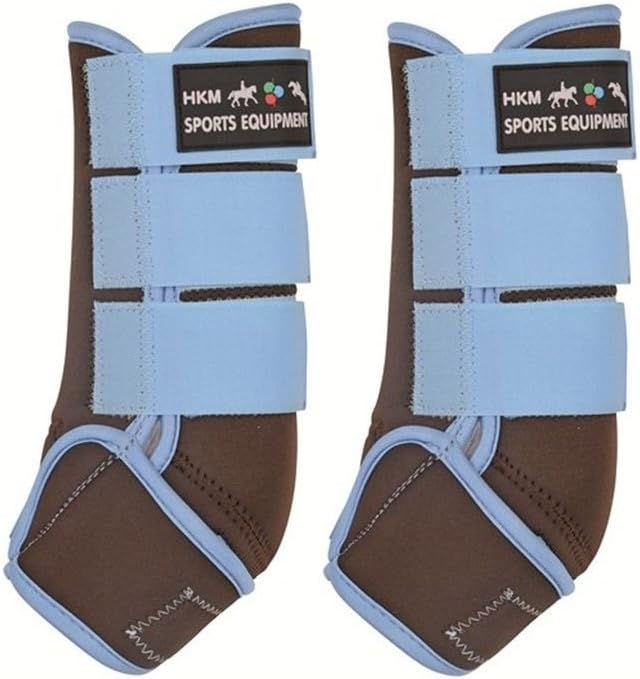 HKM Neoprengamaschen - Colour - Dunkelblau/Weiss XL, Dunkelblau/Weiss XL