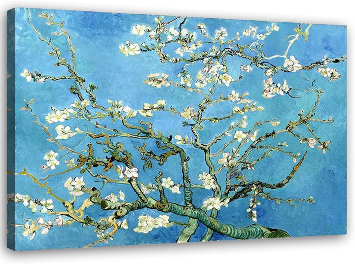 Feeby Bilder Blühender Mandelbaum Vincent Van Gogh 90x60 cm 1Teilig Wohnzimmer Schlafzimmer Büro Küc