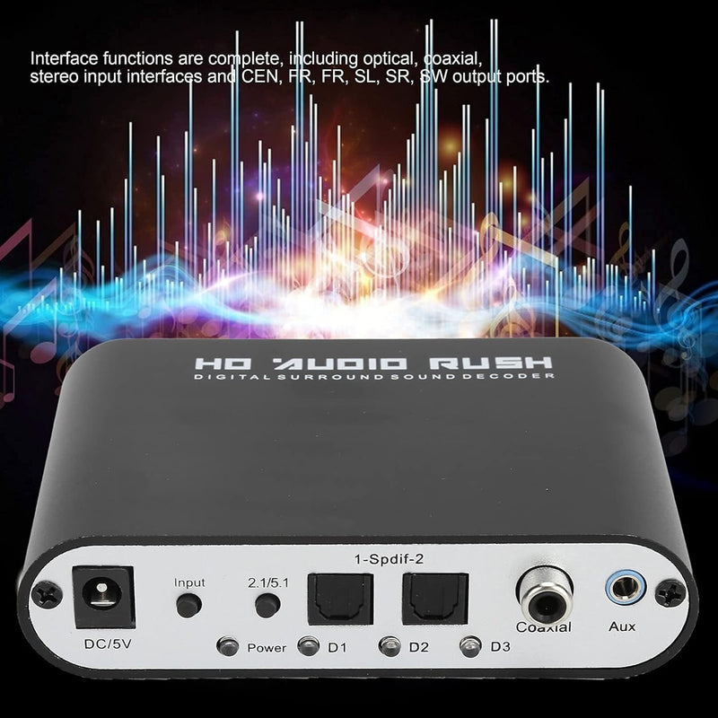 5.1CH DTS Dolby Converter 4K Audio Extractor HDMI Audio Decoder Digital Audio Converter Output Optic
