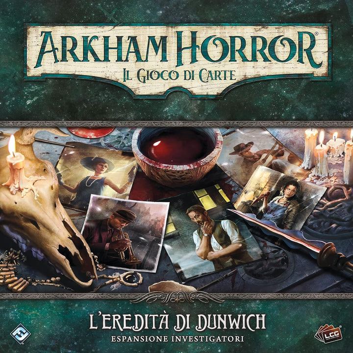 Asmodee - Arkham Horror Das Kartenspiel: Das Erbe von Dunwich, Erweiterung der Ermittler, Italienisc