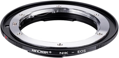 K&F Concept AI-EOS Objektivadapter für Nikon AI AI-S A, Canon EOS EF EF-S und für 60D 50D 550D 500D