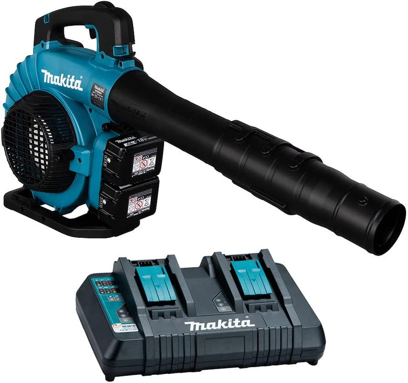 Makita DUB363PT2V Akku-Laubbläser/Sauger 2x18 V / 5,0 Ah, 2 Akkus + Doppelladegerät