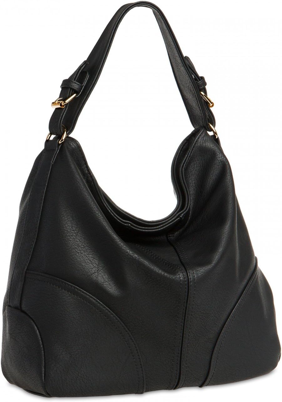 Caspar TS940 Damen Schultertasche Schwarz, Schwarz