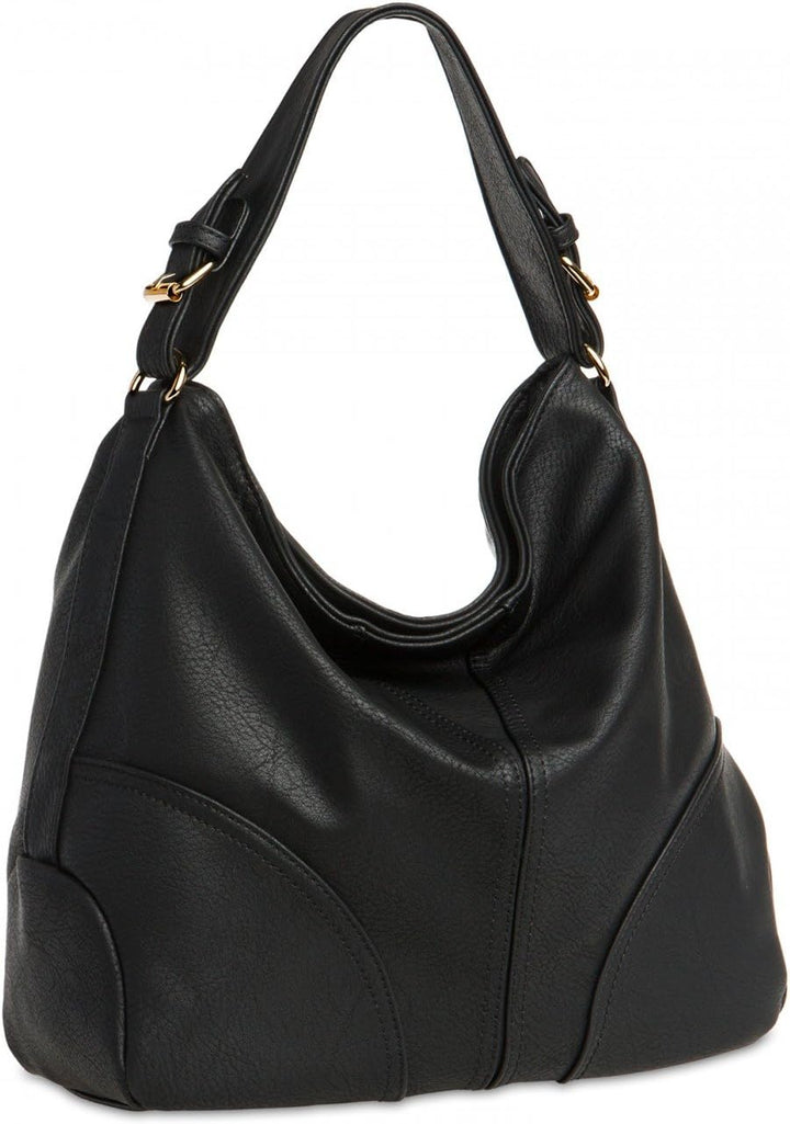 Caspar TS940 Damen Schultertasche Schwarz, Schwarz