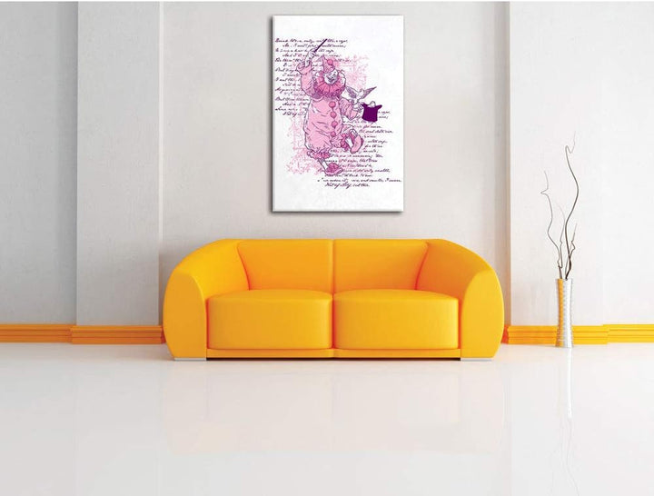 Clown white Leinwandbild Bild auf Leinwand, XXL riesige Bilder fertig gerahmt mit Keilrahmen, Kunstd