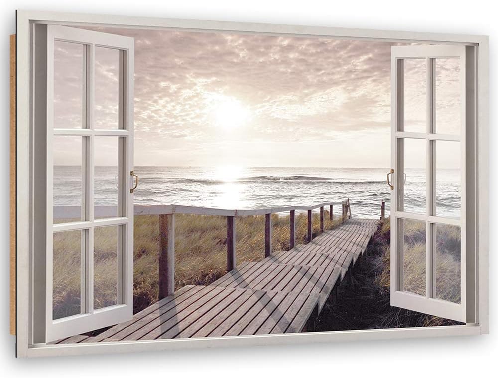 Feeby - Wandbilder Wohnzimmer 120x80 cm, Deko Paneel Bilder, Bilder für Schlafzimmer, Echter Gemalte