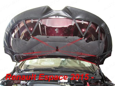 Auto-Bra AB3-00636 Carbon Optik kompatibel mit Renault Espace Bj. ab 2015 Haubenbra Steinschlagschut