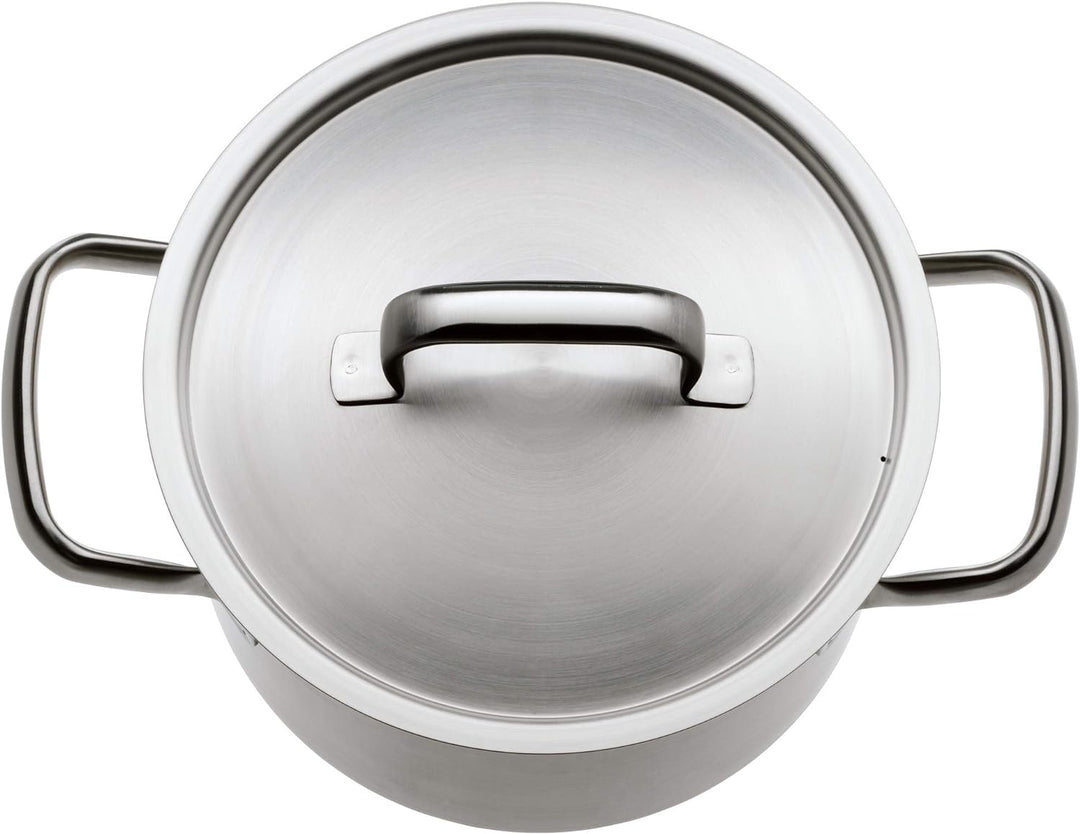 WMF Gourmet Plus Topfdeckel 16 cm, Metalldeckel, Cromargan Edelstahl mattiert, spülmaschinengeeignet