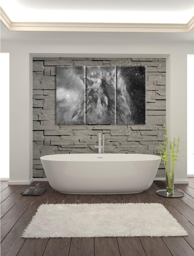 Pixxprint Feuriger Adler als Leinwandbild/Grösse: 3 Teilig (120x80) cm/Wandbild/Kunstdruck/fertig be