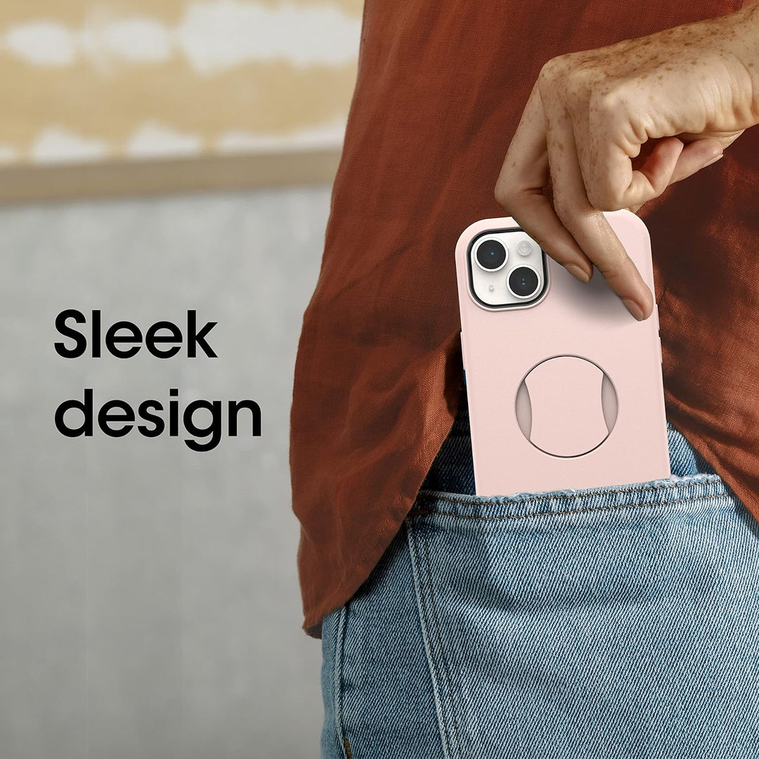 OtterBox OtterGrip Symmetry Series Schutzhülle für iPhone 14 Plus (Made Me Blush), integrierter Grif