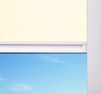 Bloc Jalousien für Velux Dachfenster, weisser Aluminiumrahmen, cremefarbene Verdunkelung, M08 M08 We