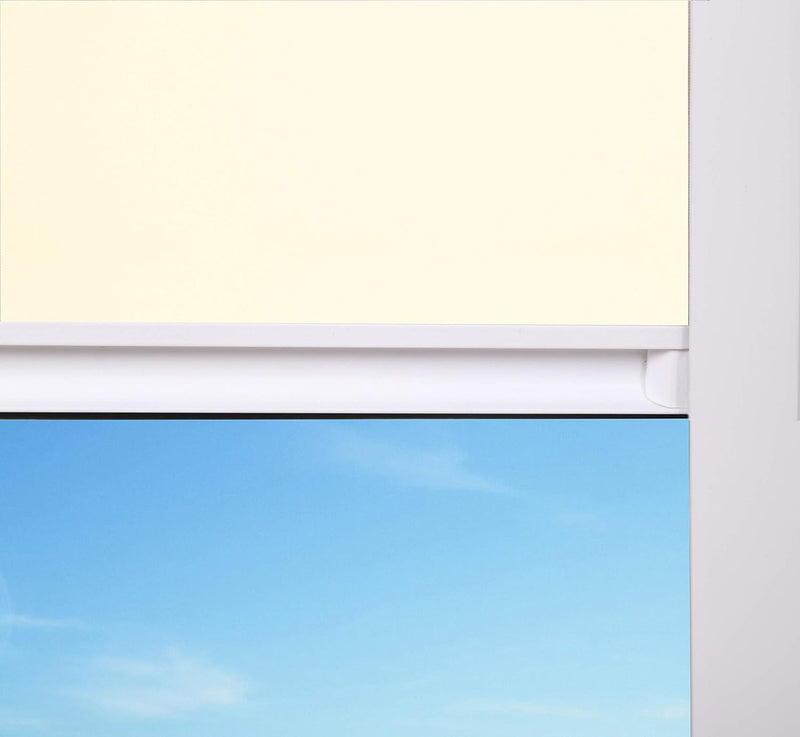 Bloc Jalousien für Velux Dachfenster, weisser Aluminiumrahmen, cremefarbene Verdunkelung, M08 M08 We
