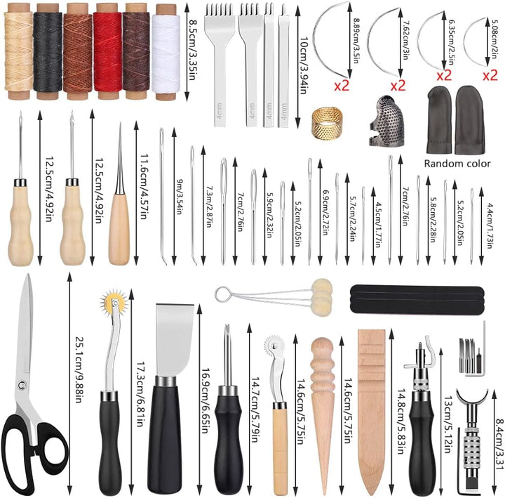 Wamkon Werkzeuge für die Verarbeitung der Leder, Näh-Set aus Leder, Werkzeuge für die Herstellung de