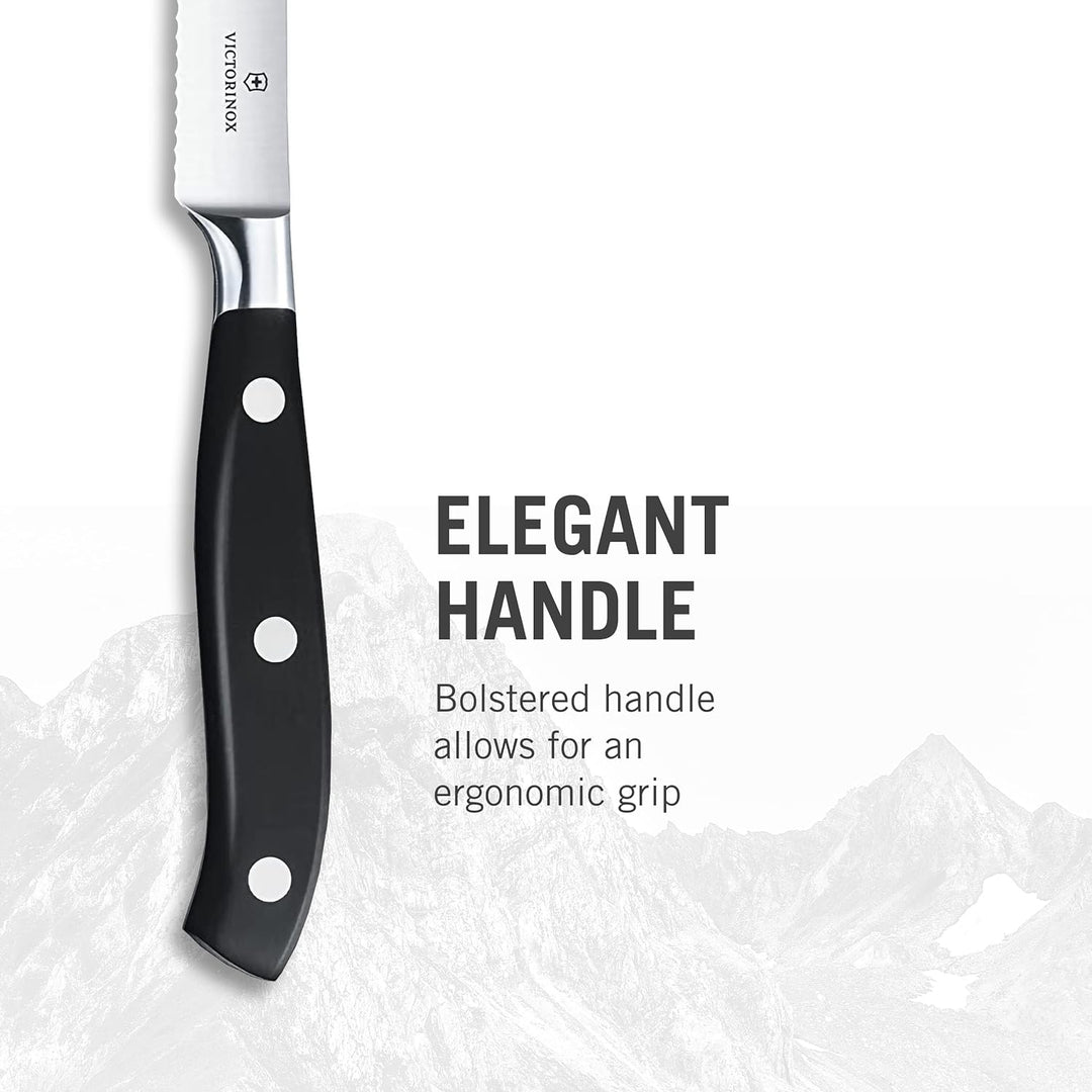Victorinox, Grand Maître, Profi Steakmesser-Set, 2-teilig, Extra Scharfe Klinge, Wellenschliff, 12 c