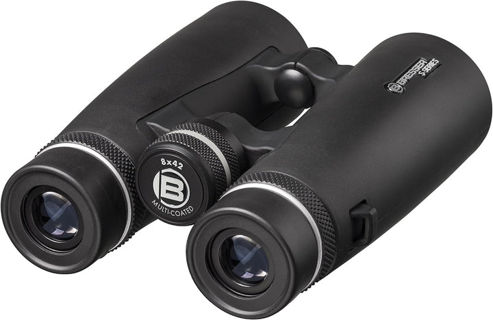 Bresser Fernglas S-Series 8x42 mit Dachkant-Optik, Mehrschichtvergütung und offener Brücke mit gummi