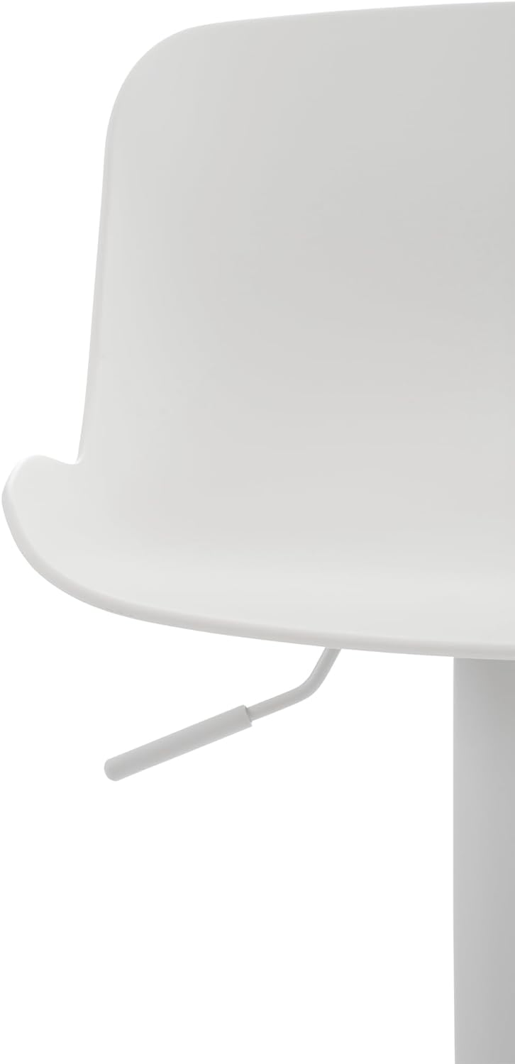 CLP Barhocker Almada Kunststoffsitz I Höhenverstellbarer Barstuhl I 360° Drehbar Mit Rückenlehne Und